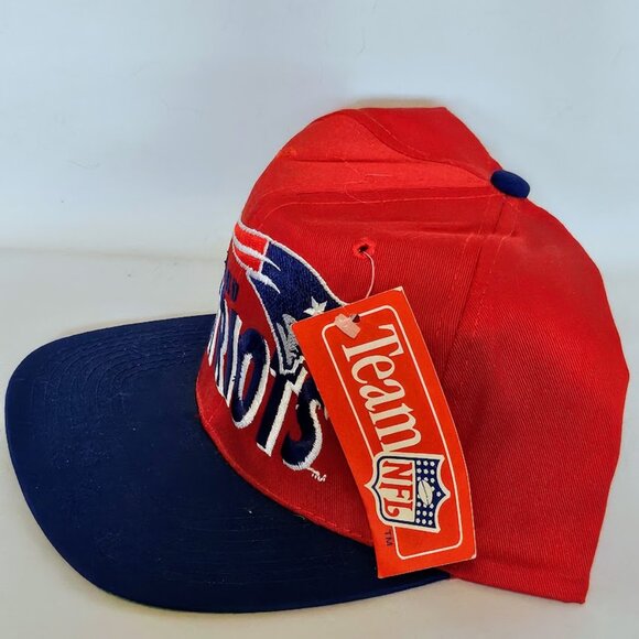 VTG 90's New England Patriots AJD Team NFL Snapback Hat NWT. - Picture 6 of 8